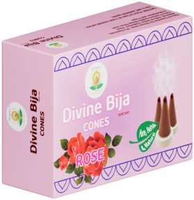 Divine Bija Incense Dhoop Cones | Rose | #179 179/466