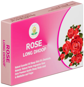 Divine Bija Long Dhoop Incense Sticks | Rose #216 216/466