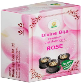 Divine Bija Premium Cup Sambrani Rose #263 263/466