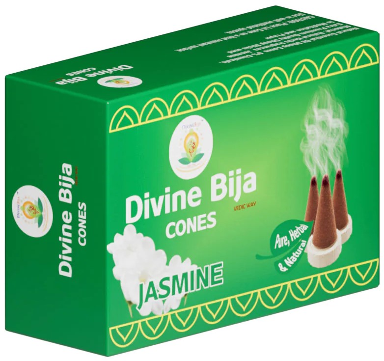 Divine Bija Incense Dhoop Cones | Jasmine | Id179 #180/470