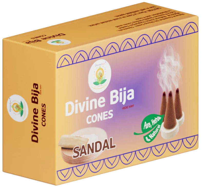 Divine Bija Incense Dhoop Cones | Sandal | Id183 #184/470