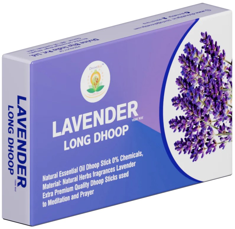 Divine Bija Long Dhoop Incense Sticks | Lavender | Id216 #217/470