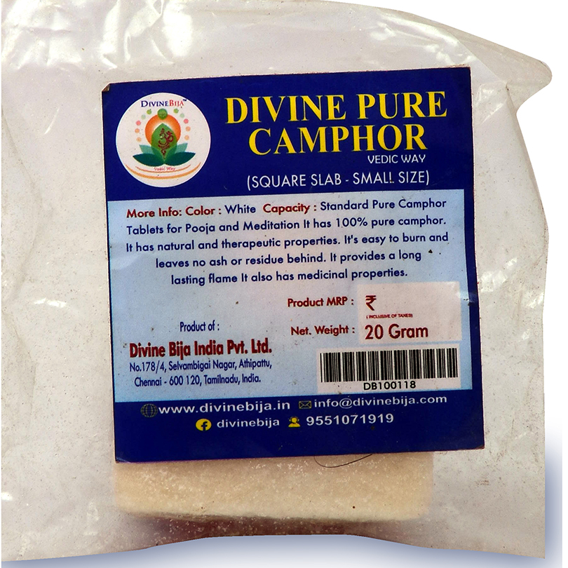 Divine Bija Pure Camphor Button Small Size 20G Divine Bija India Pvt Ltd | A story of motivation, passion and unconditional commitment