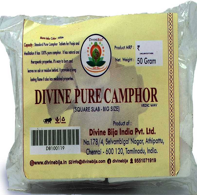 Divine Bija Pure Camphor Square Slab - Big Size Divine Bija India Pvt Ltd | A story of motivation, passion and unconditional commitment