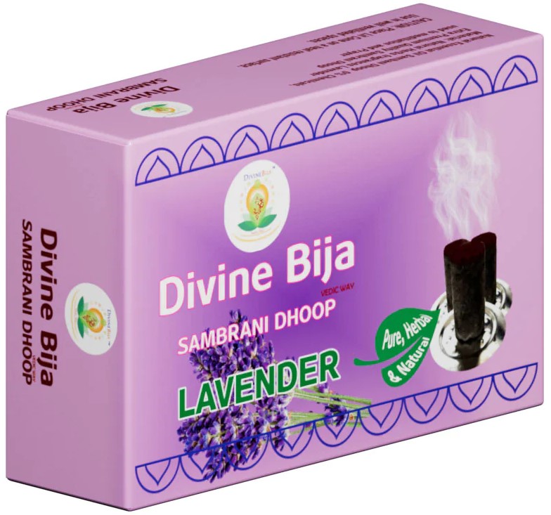 Divine Bija Sambrani Dhoop Stems | Lavender Id291 #292/470