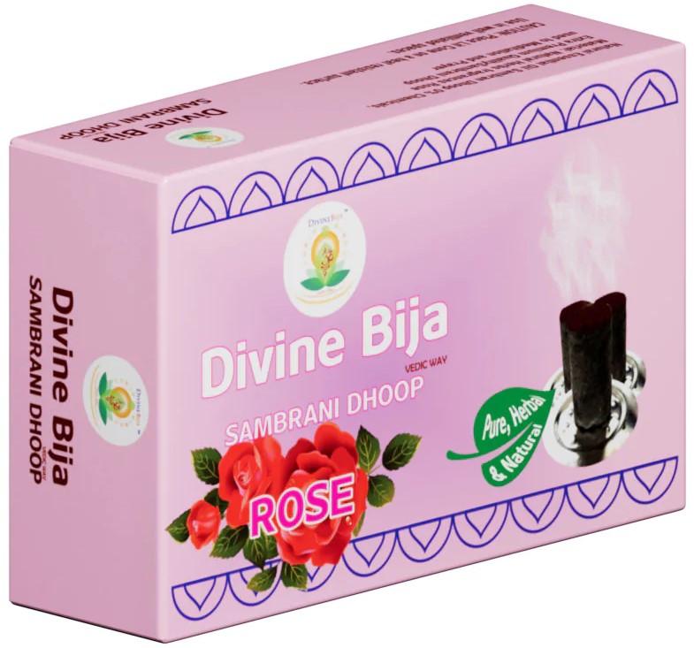 Divine Bija Sambrani Dhoop Stems | Rose Id293 #294/470
