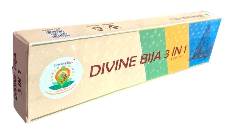 Divine Bija 3-in-1 | Natural Agarbatti Incense Sticks Jasmine | Rose | Sandal - Fragrance Id6 #7/470