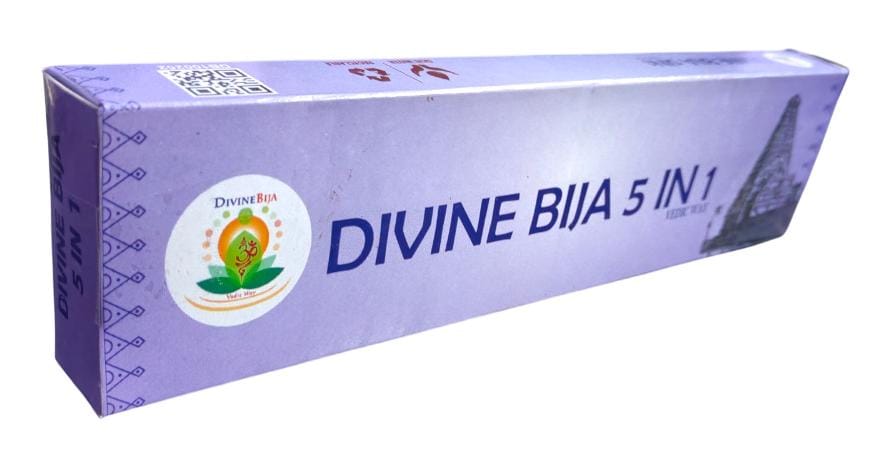 Divine Bija 5-in-1 | Natural Agarbatti Incense Sticks Jasmine | Rose | Sandal | Champa | Marikozhunthu - Fragrance Id8 #9/470